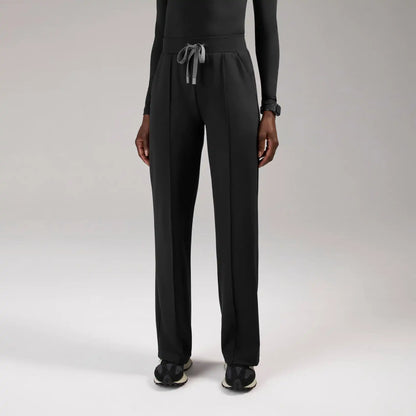 Piedra High-Rise Straight-Leg Scrub Pant