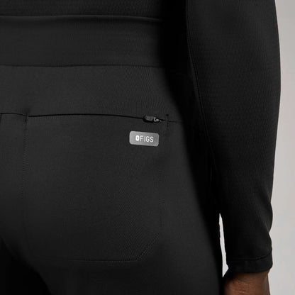 Piedra High-Rise Straight-Leg Scrub Pant