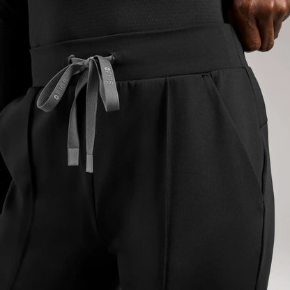 Piedra High-Rise Straight-Leg Scrub Pant