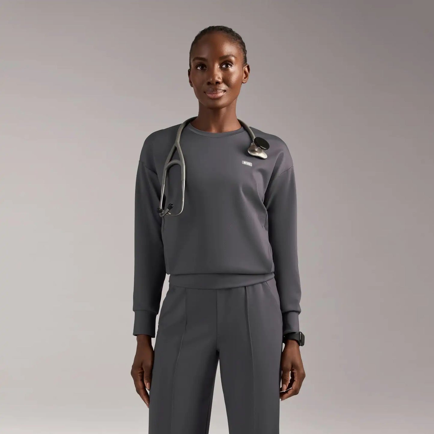 Cornelia Long-Sleeve Scrub Top