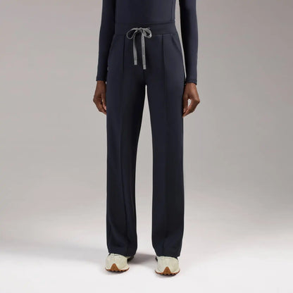 Piedra High-Rise Straight-Leg Scrub Pant