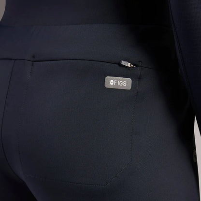 Piedra High-Rise Straight-Leg Scrub Pant