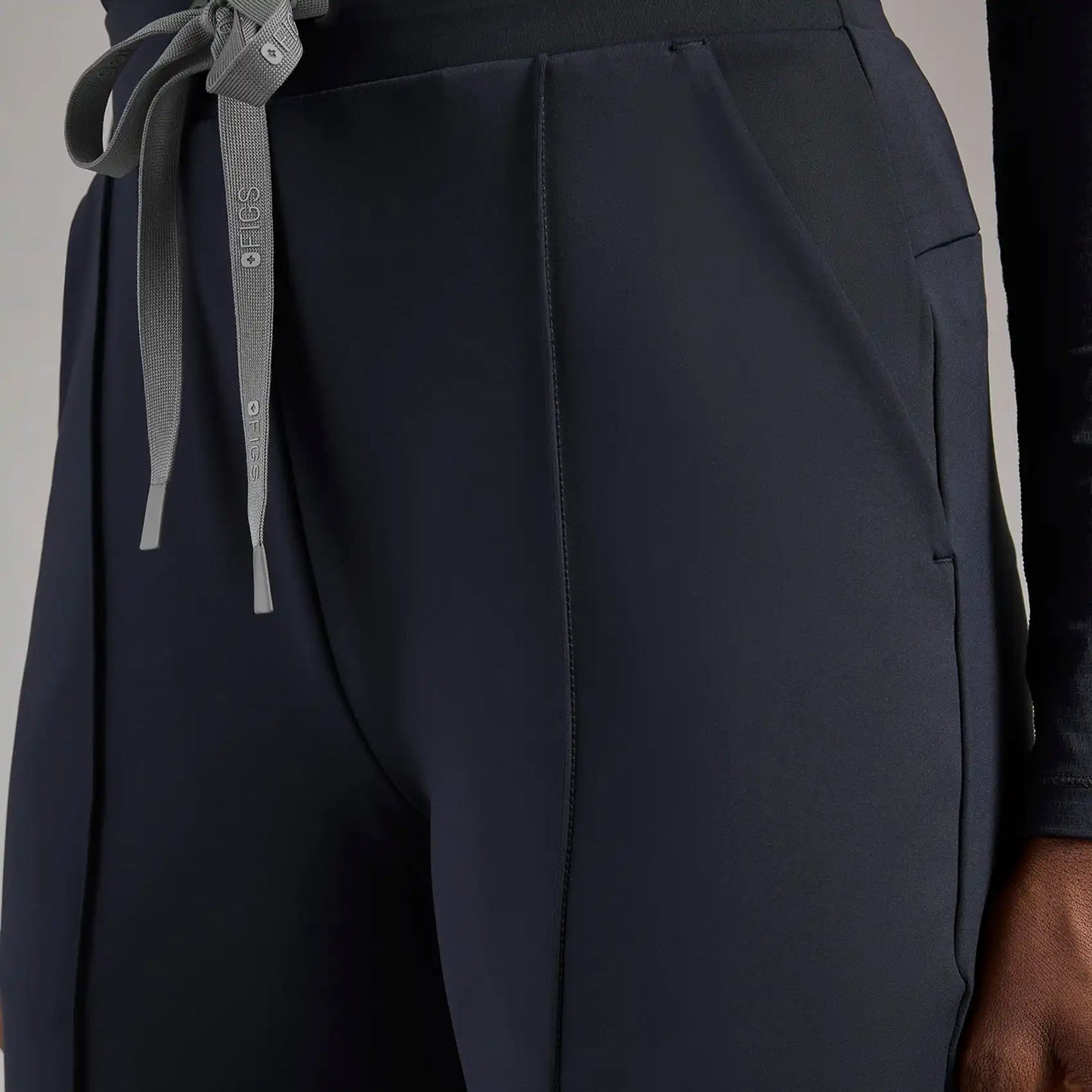 Piedra High-Rise Straight-Leg Scrub Pant