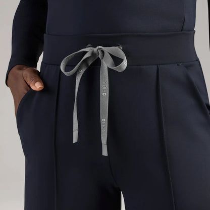 Piedra High-Rise Straight-Leg Scrub Pant