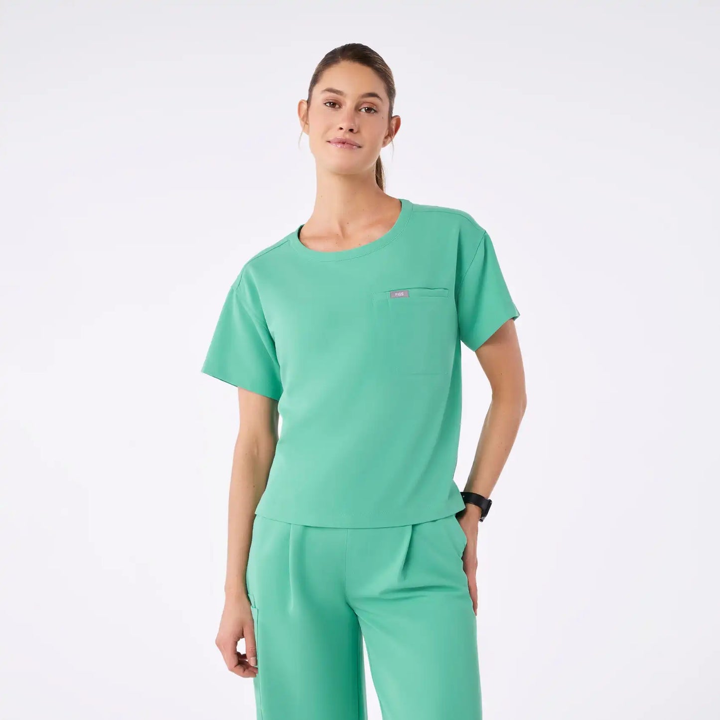 Cabral Relaxed Crewneck Scrub Top