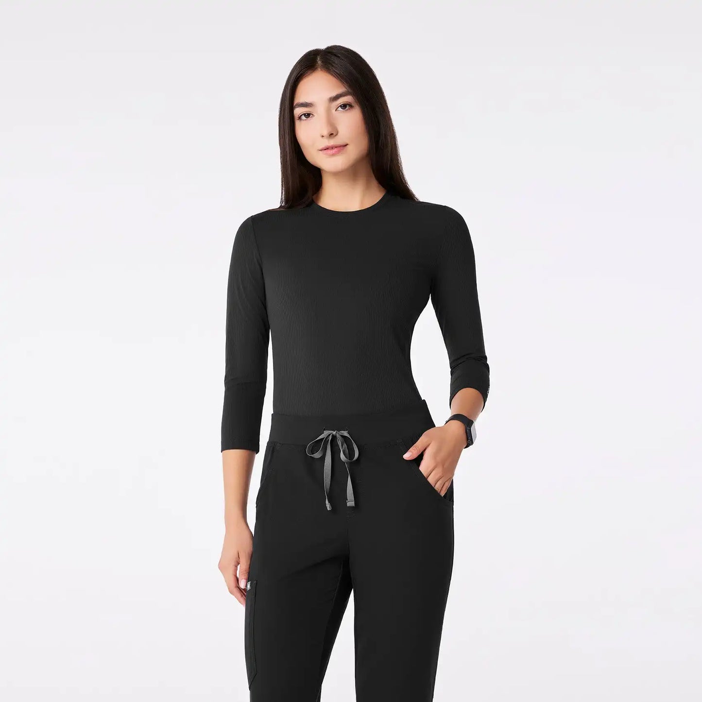 Palmer Ribbed ¾ Sleeve Underscrub