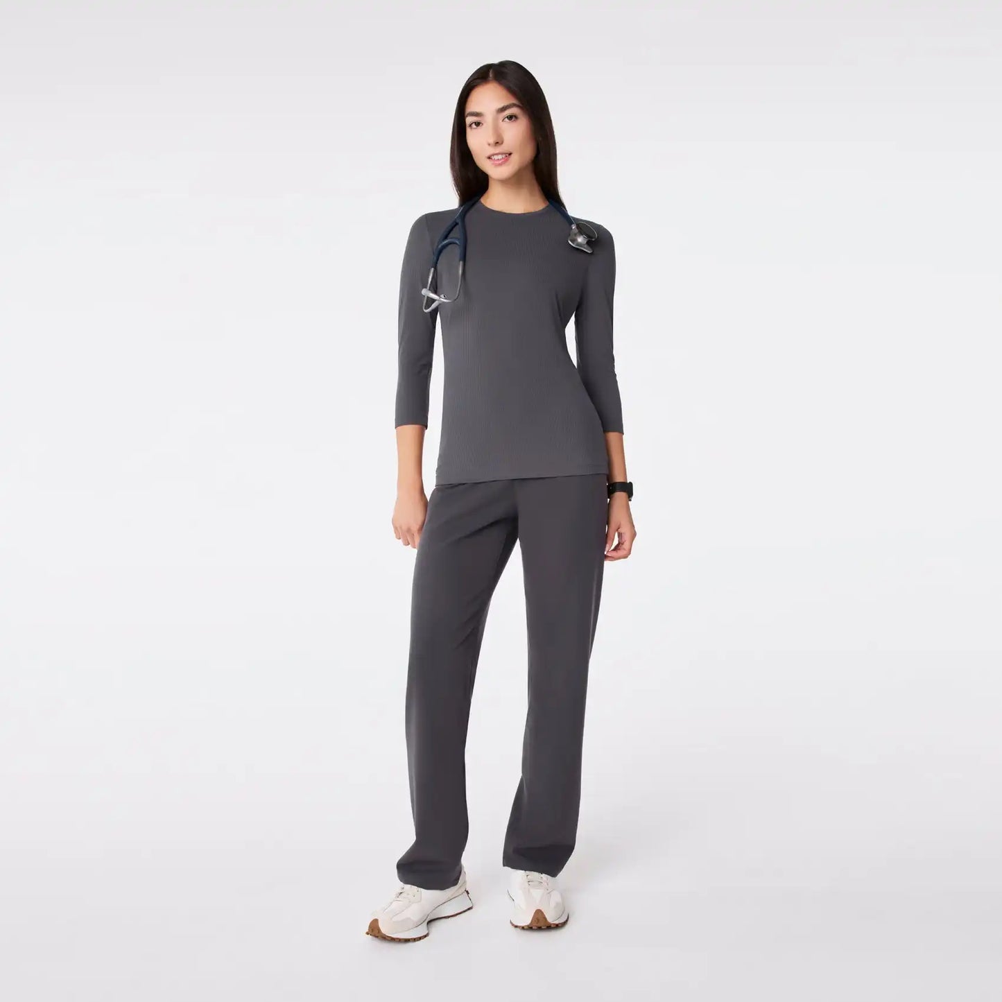 Palmer Ribbed ¾ Sleeve Underscrub