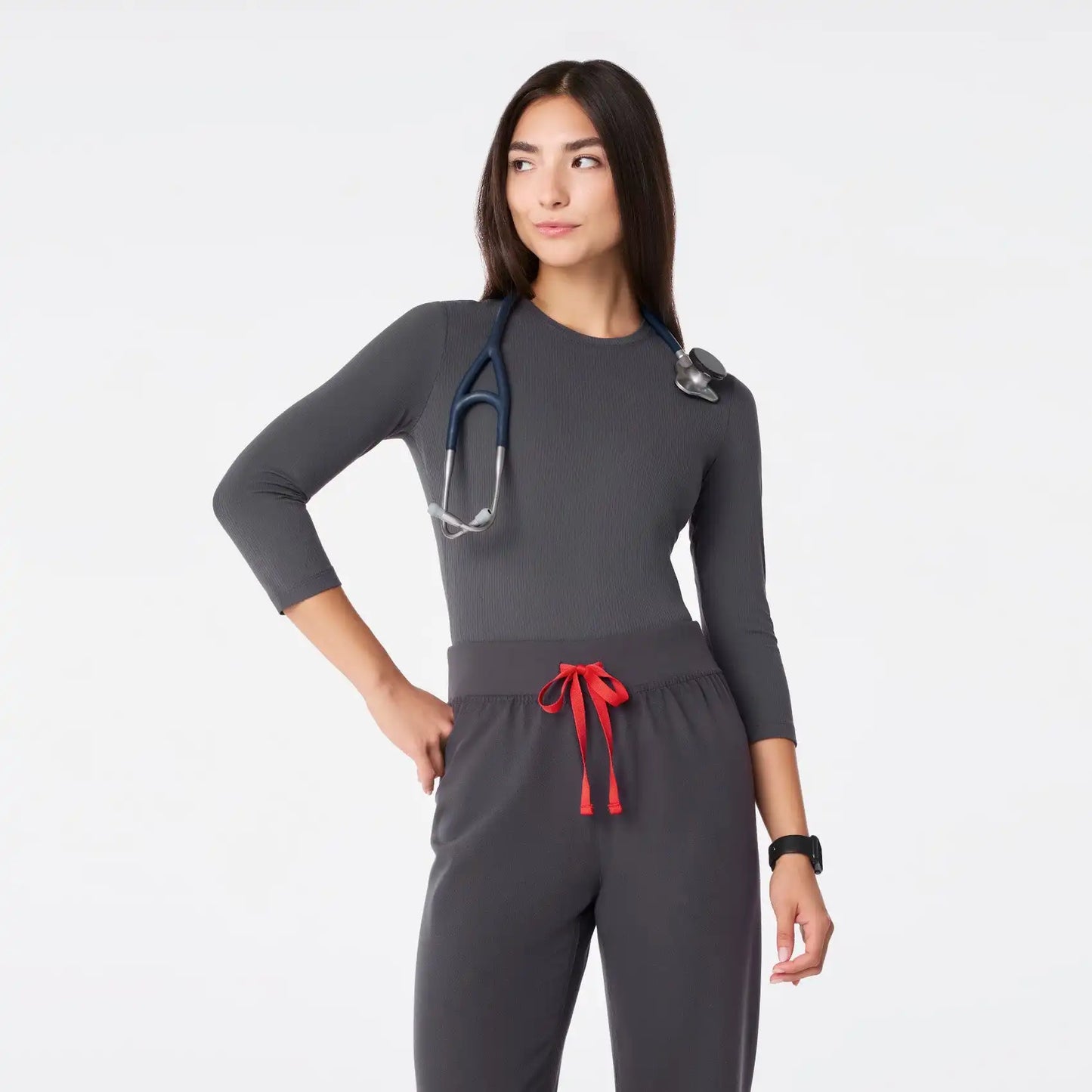 Palmer Ribbed ¾ Sleeve Underscrub