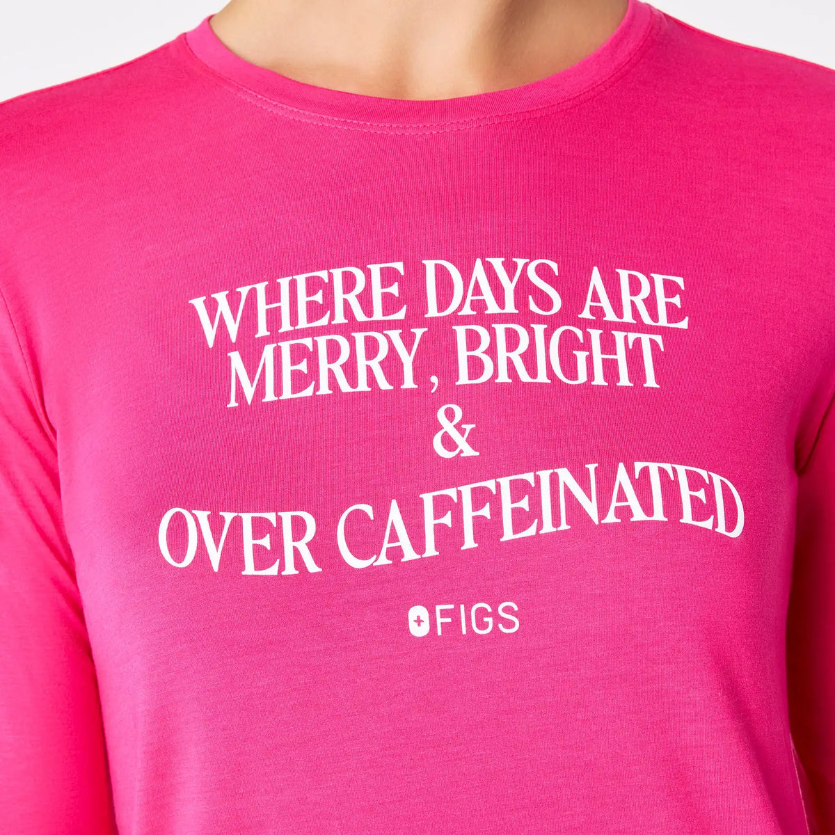 Where Days Are Merry, Bright and Overcaffeinated Long-Sleeve Underscrub