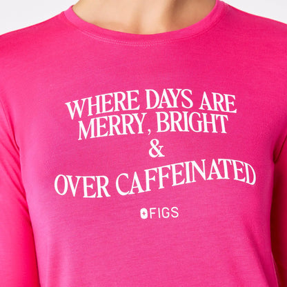 Where Days Are Merry, Bright and Overcaffeinated Long-Sleeve Underscrub