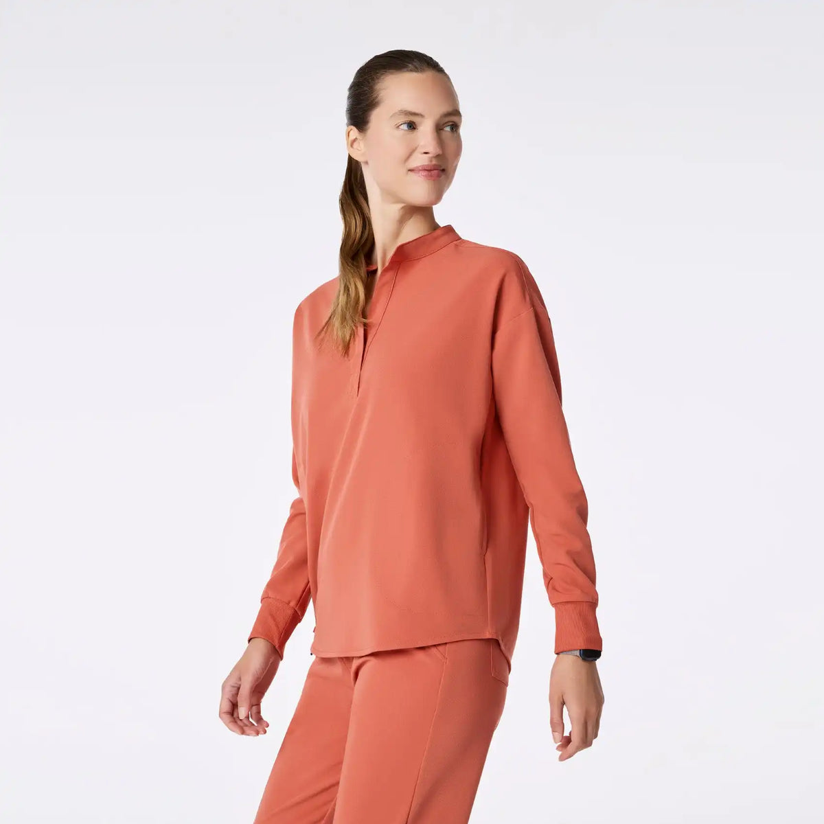 Rafaela Oversized Long-Sleeve Scrub Top™