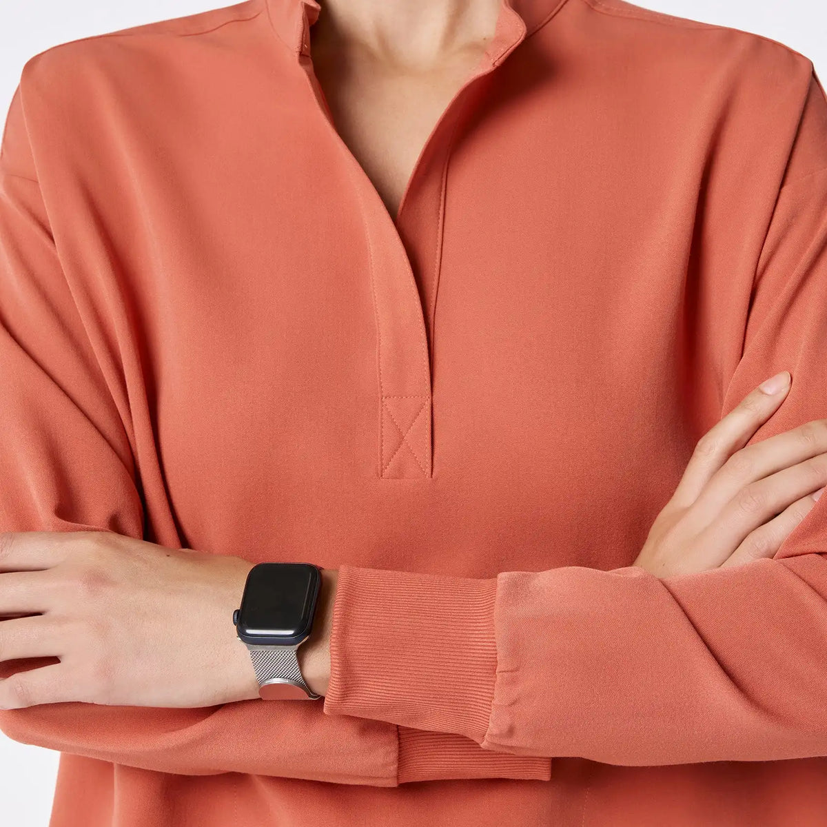 Rafaela Oversized Long-Sleeve Scrub Top™