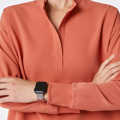 Rafaela Oversized Long-Sleeve Scrub Top™