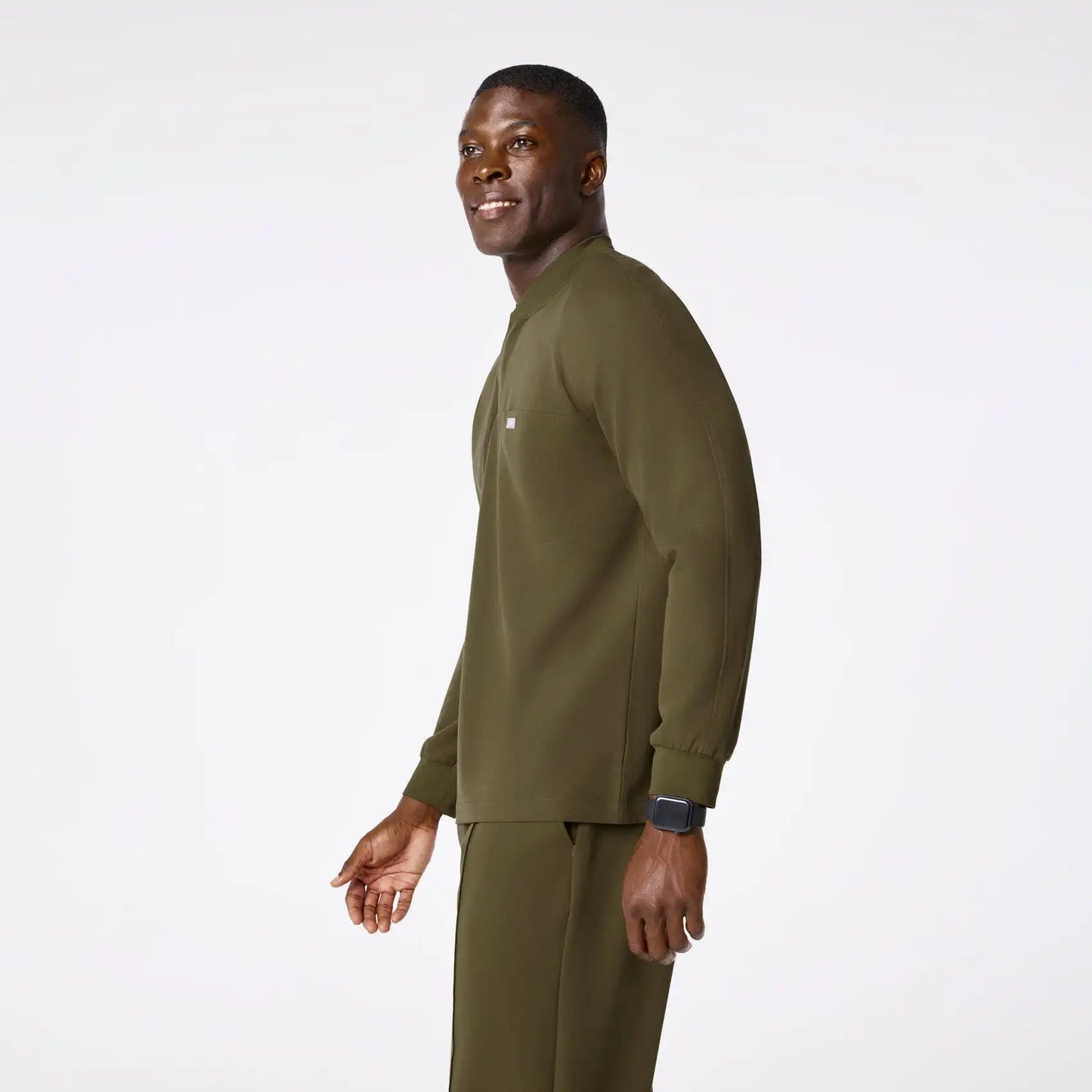 Stratton Henley Long-Sleeve Scrub Top