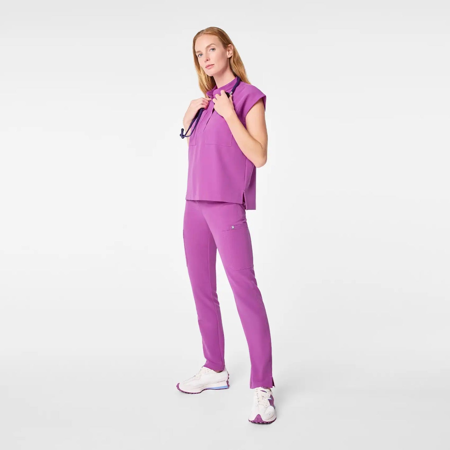 Payson Relaxed Henley Scrub Top