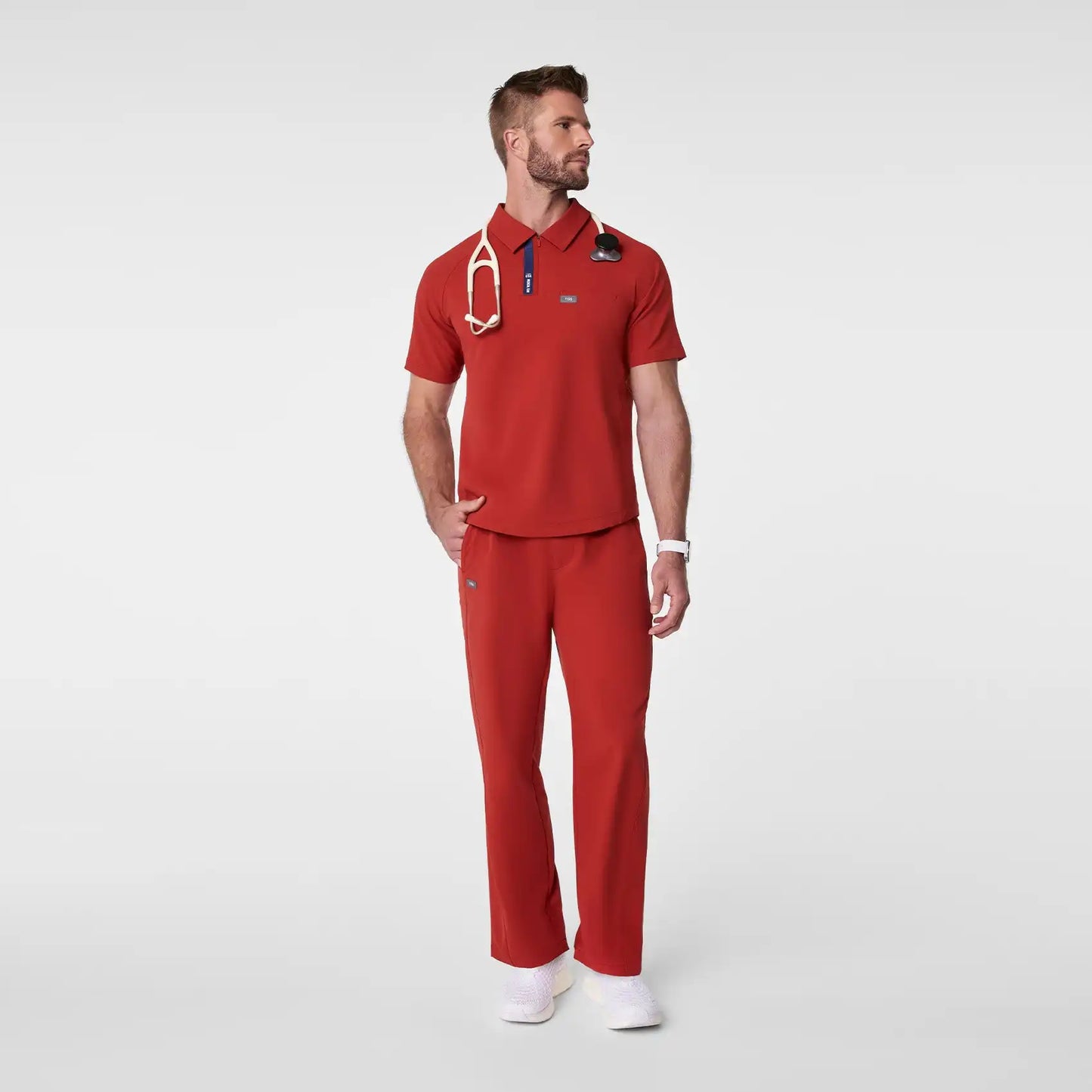 FIGS x Team USA Polo Scrub Top