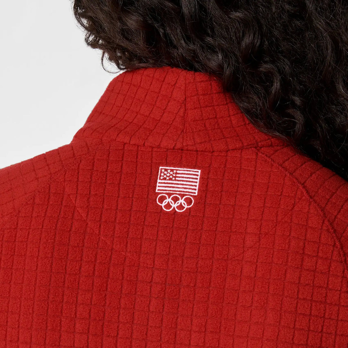 FIGS x Team USA Grid Fleece ¼ Zip Top