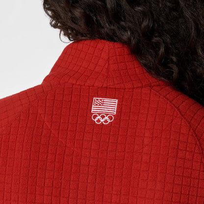 FIGS x Team USA Grid Fleece ¼ Zip Top