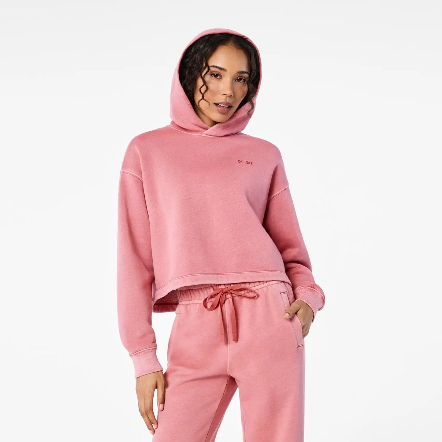 Hayden Vintage Wash Cropped Hoodie Sweatshirt