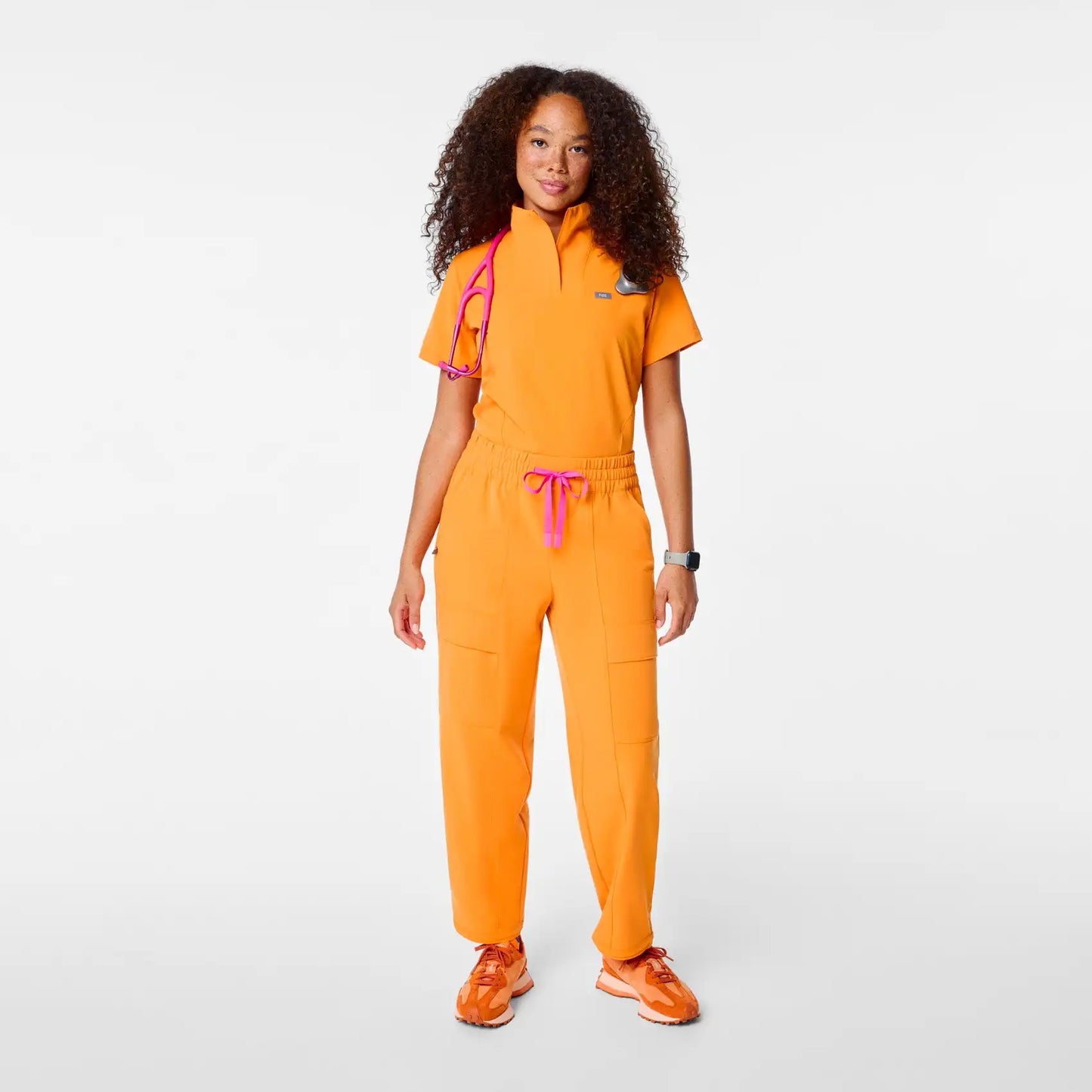 Giuliana High-Rise Barrel-Leg Scrub Pant
