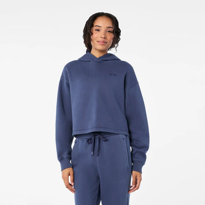 Hayden Vintage Wash Cropped Hoodie Sweatshirt