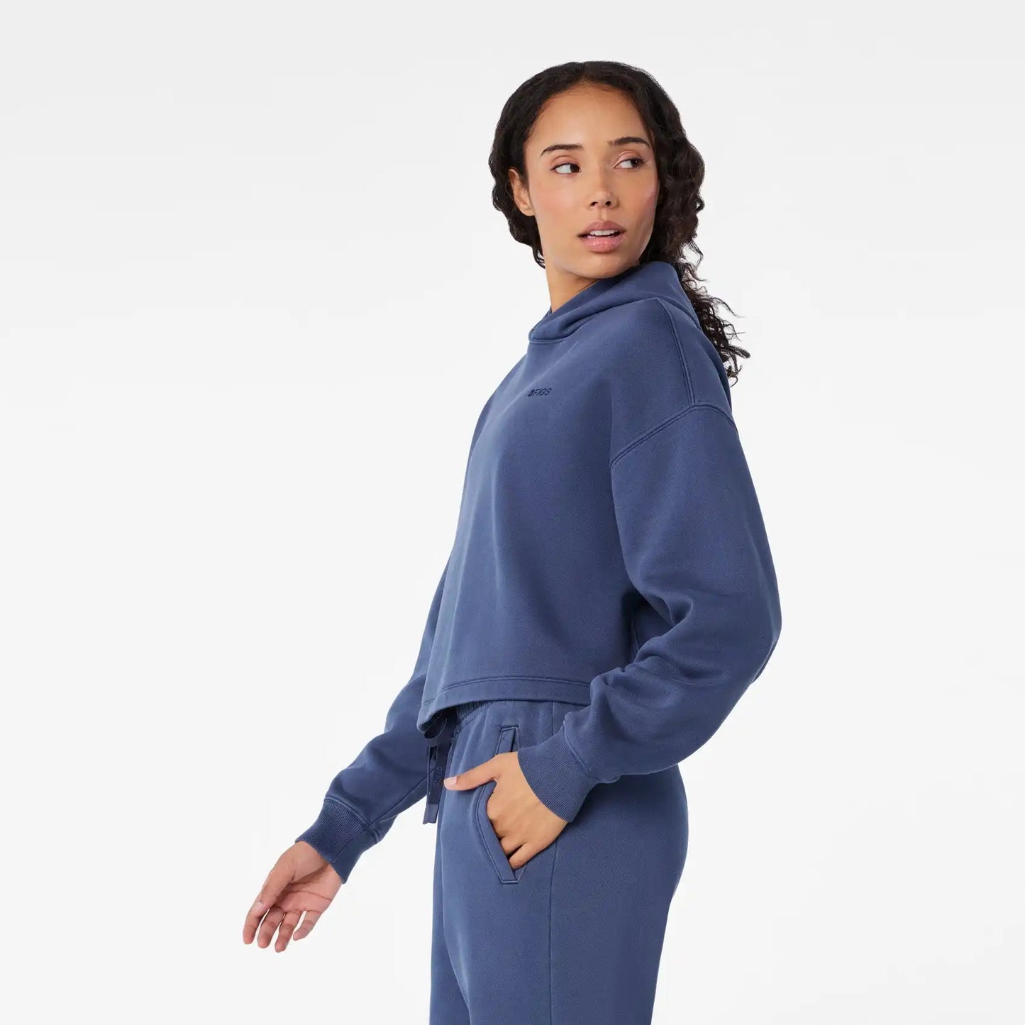 Hayden Vintage Wash Cropped Hoodie Sweatshirt