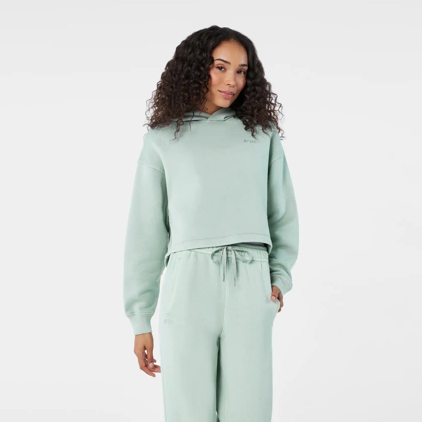 Hayden Vintage Wash Cropped Hoodie Sweatshirt
