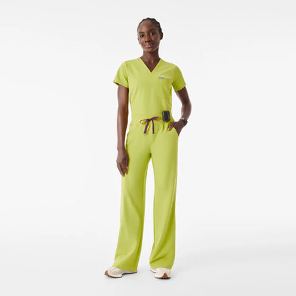 Isabel High-Rise Wide-Leg Scrub Pant