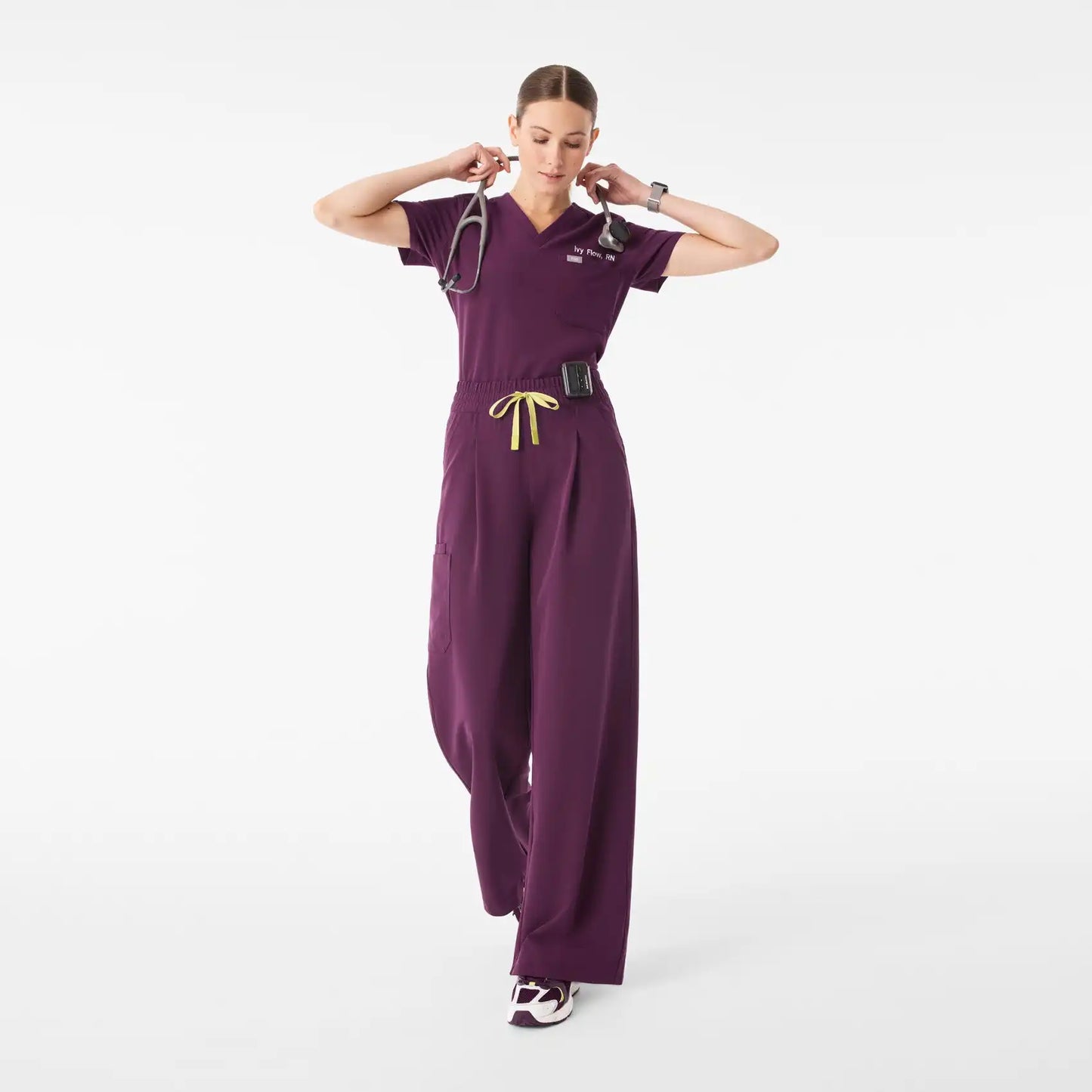 Shelby Ultra-High-Rise Wide-Leg Scrub Pant