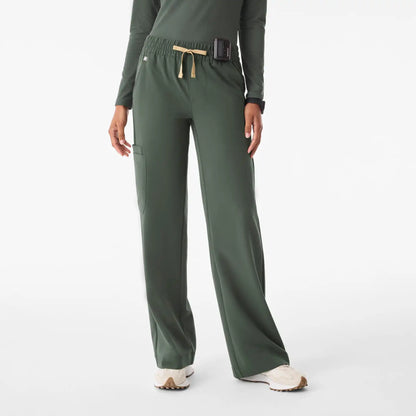 Isabel Ruched Wide-Leg Scrub Pant