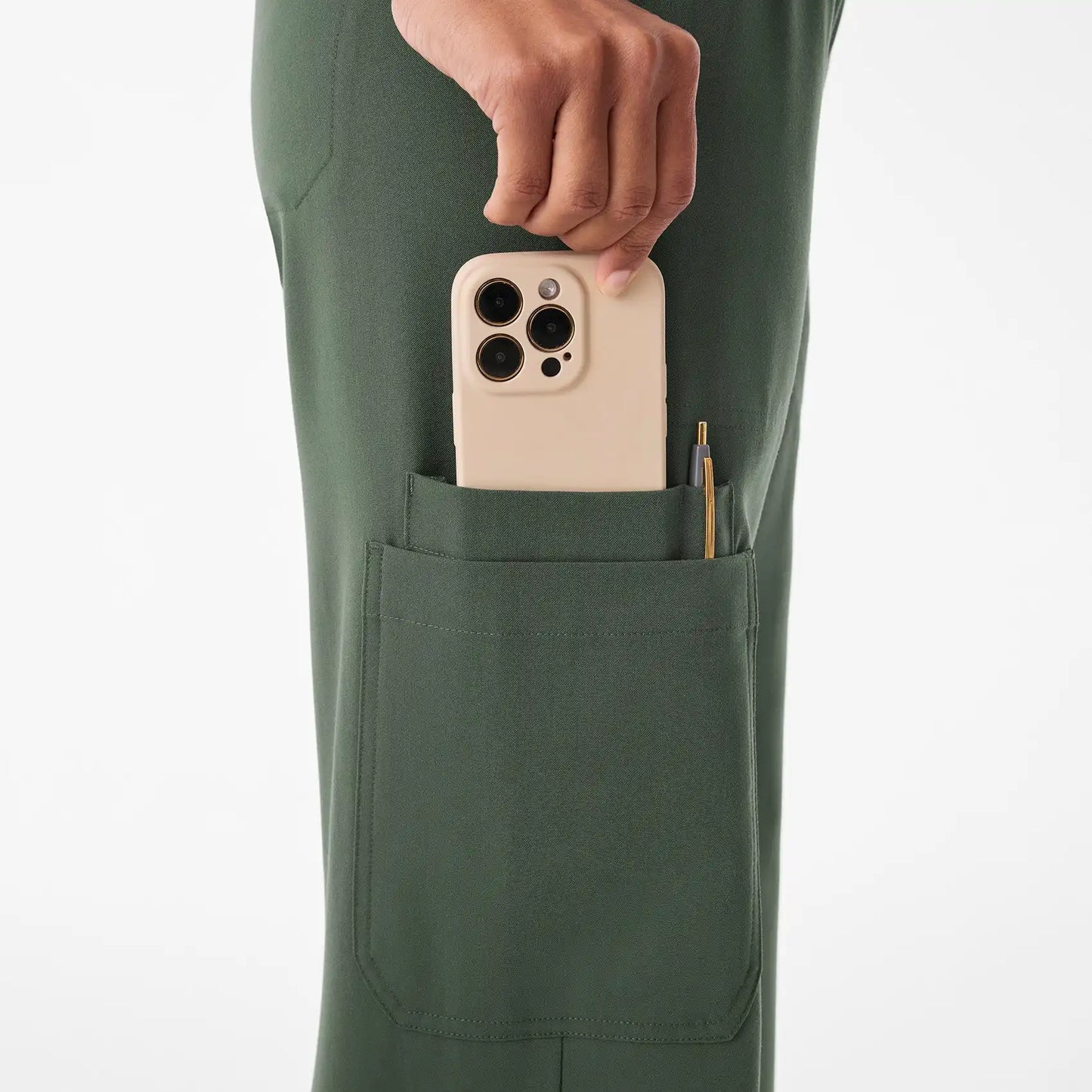 Isabel Ruched Wide-Leg Scrub Pant