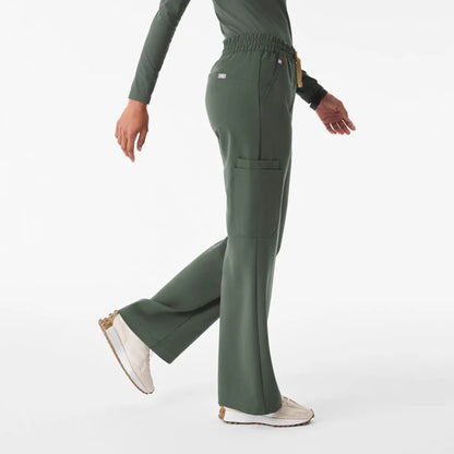 Isabel Ruched Wide-Leg Scrub Pant