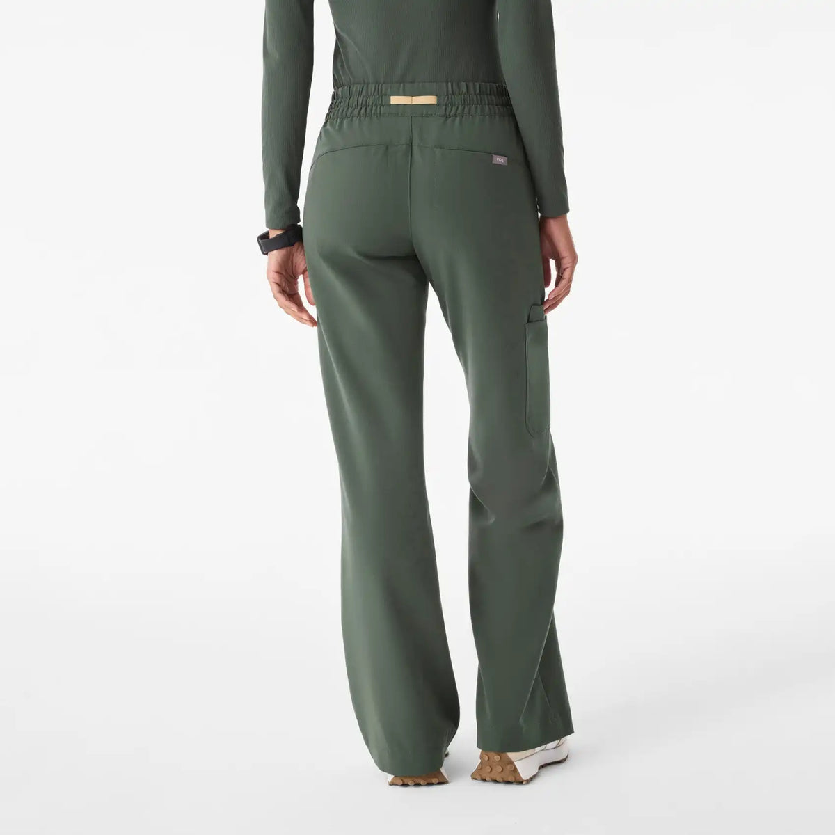 Isabel Ruched Wide-Leg Scrub Pant