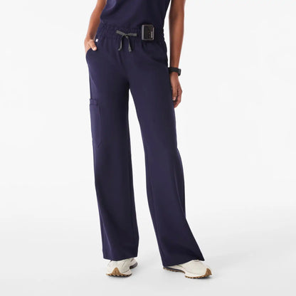 Isabel Ruched Wide-Leg Scrub Pant