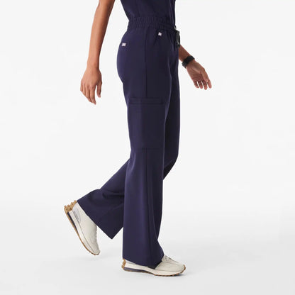 Isabel Ruched Wide-Leg Scrub Pant