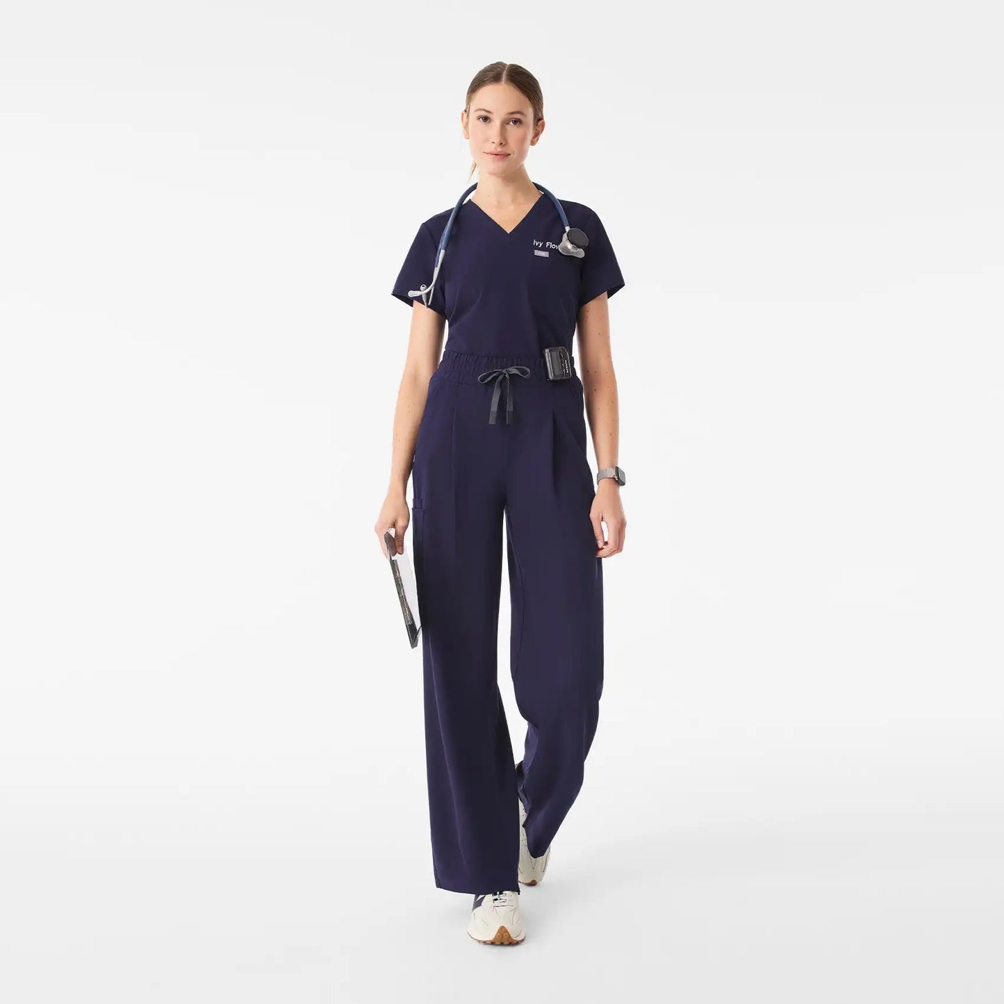 Shelby Ultra-High-Rise Wide-Leg Scrub Pant