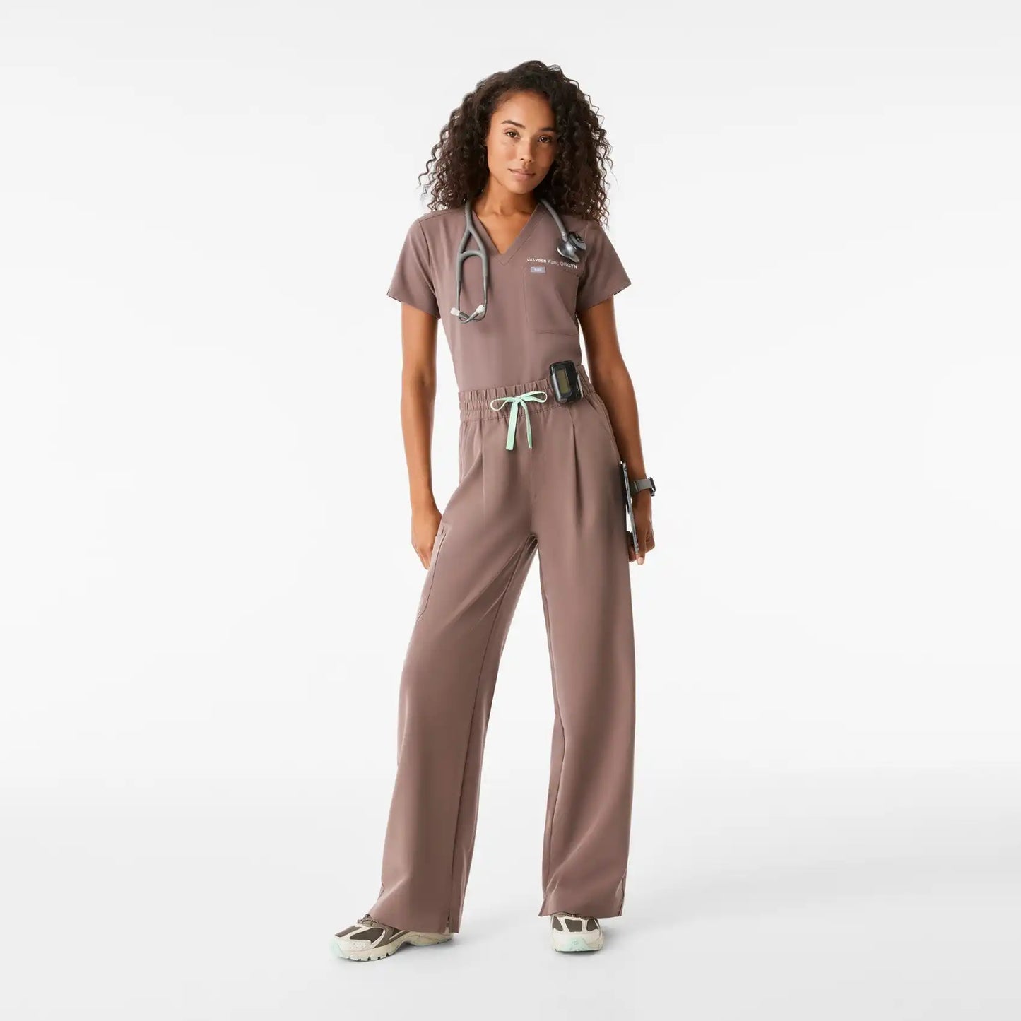 Shelby Ultra-High-Rise Wide-Leg Scrub Pant