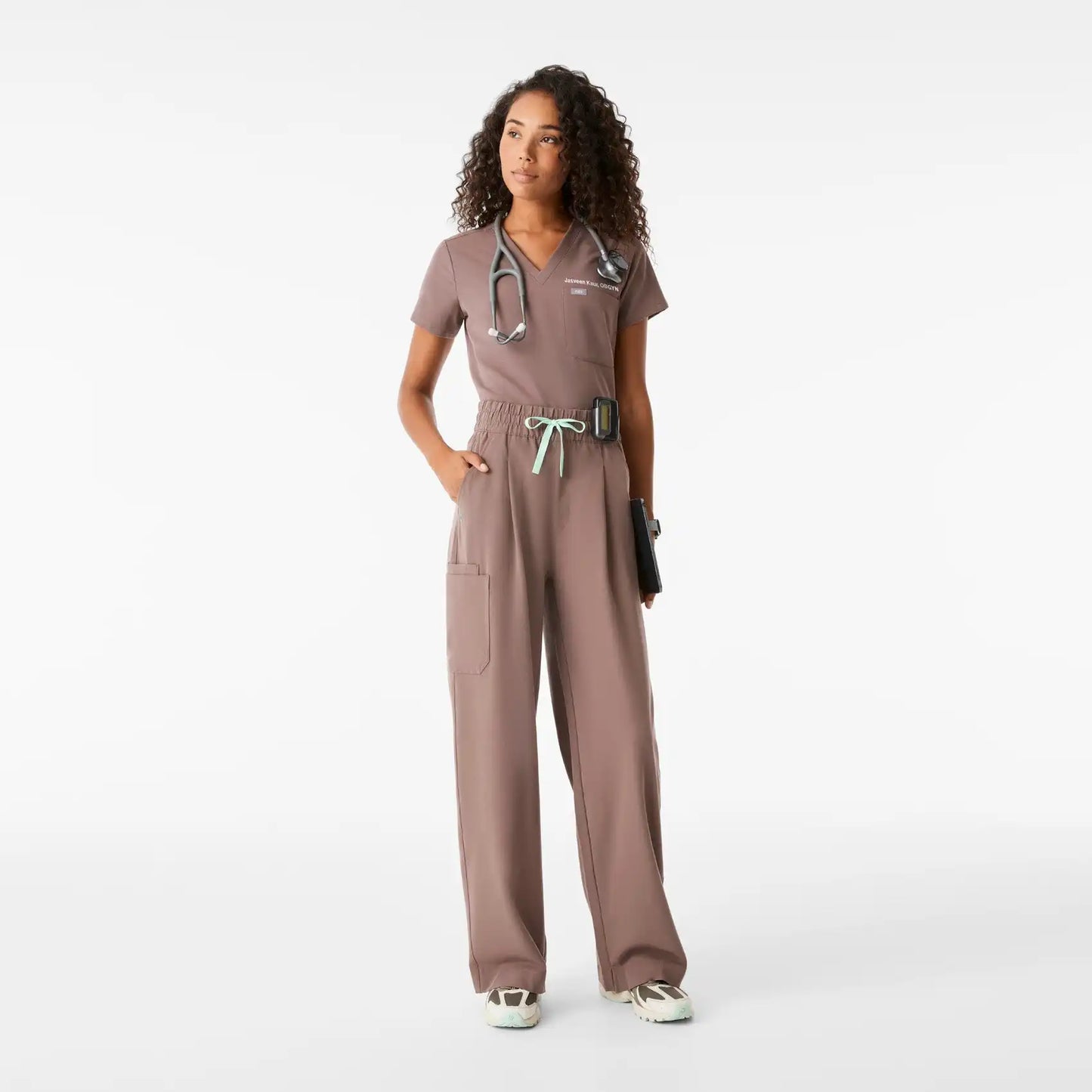 Shelby Ultra-High-Rise Wide-Leg Scrub Pant