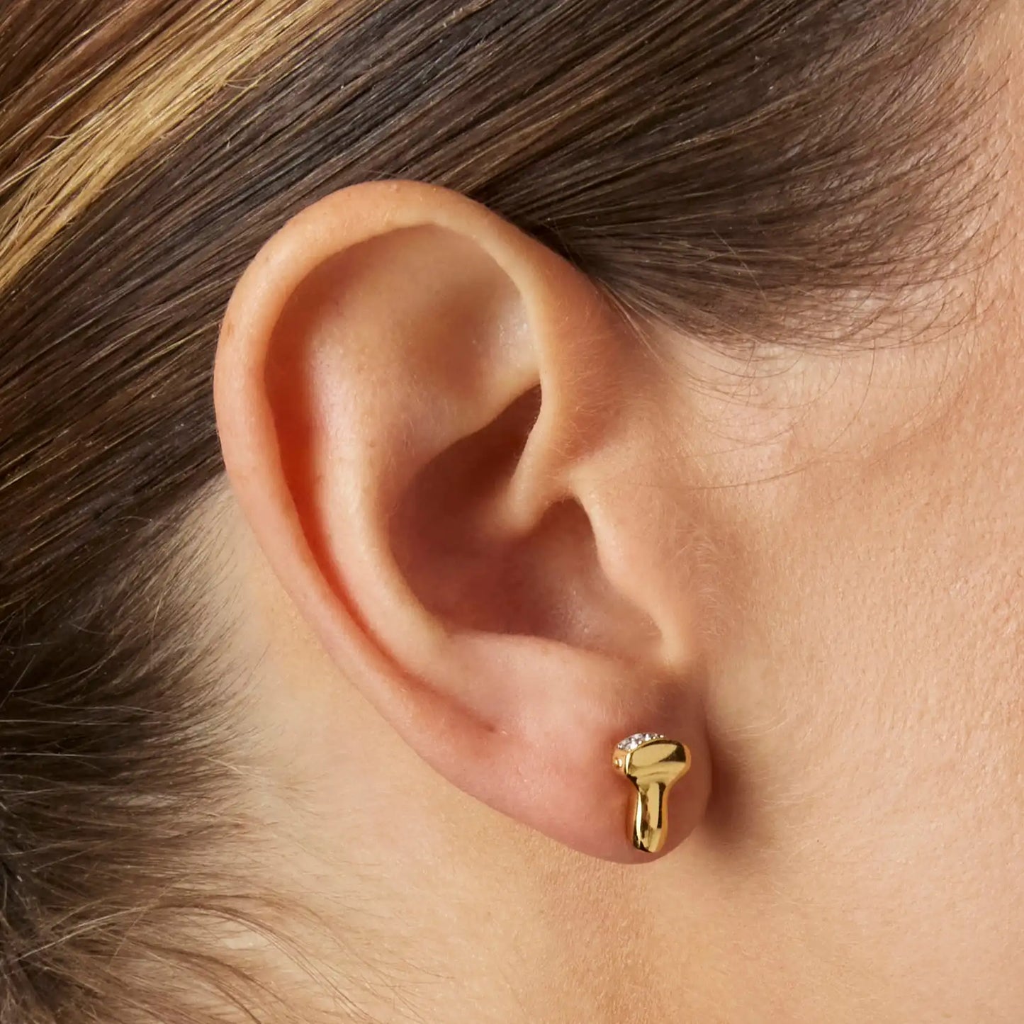 Ultrasound Probe Pavé Stud Earrings