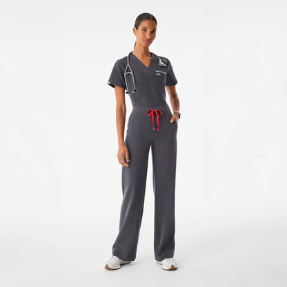 Isabel High-Rise Wide-Leg Scrub Pant