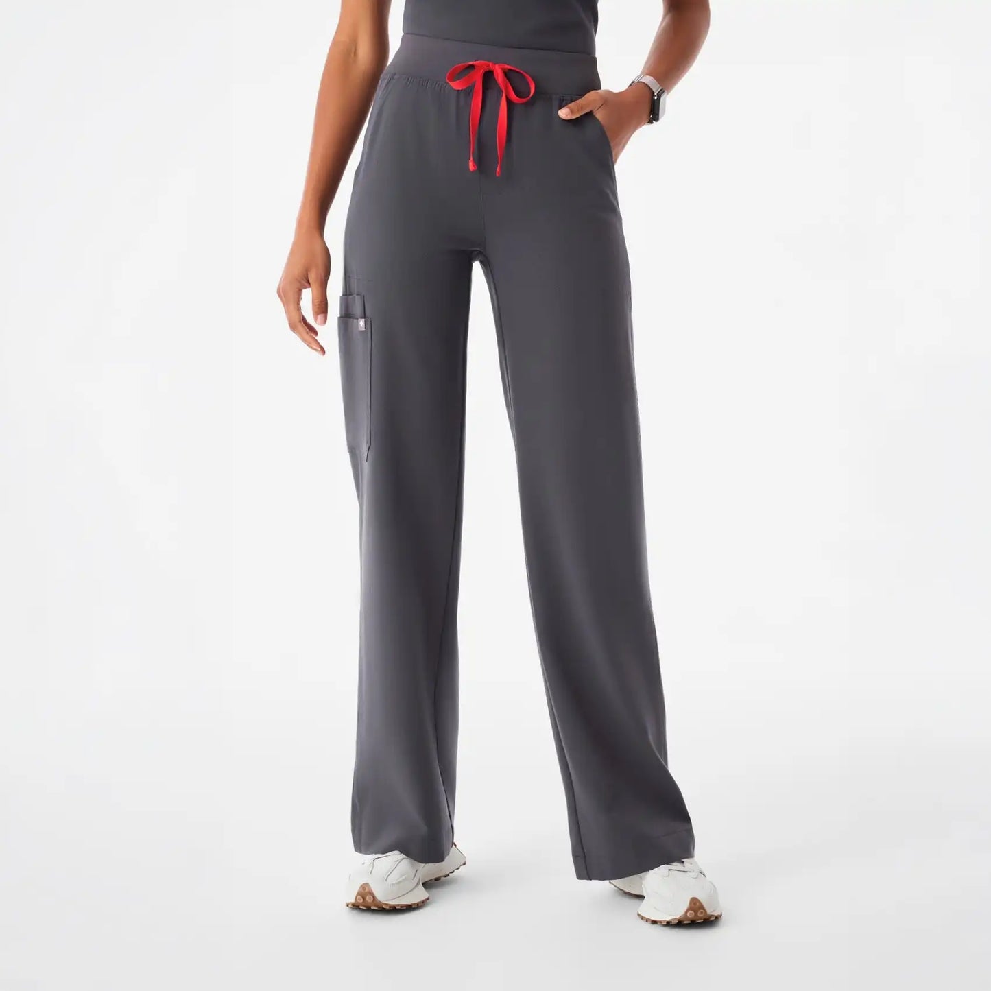 Isabel High-Rise Wide-Leg Scrub Pant