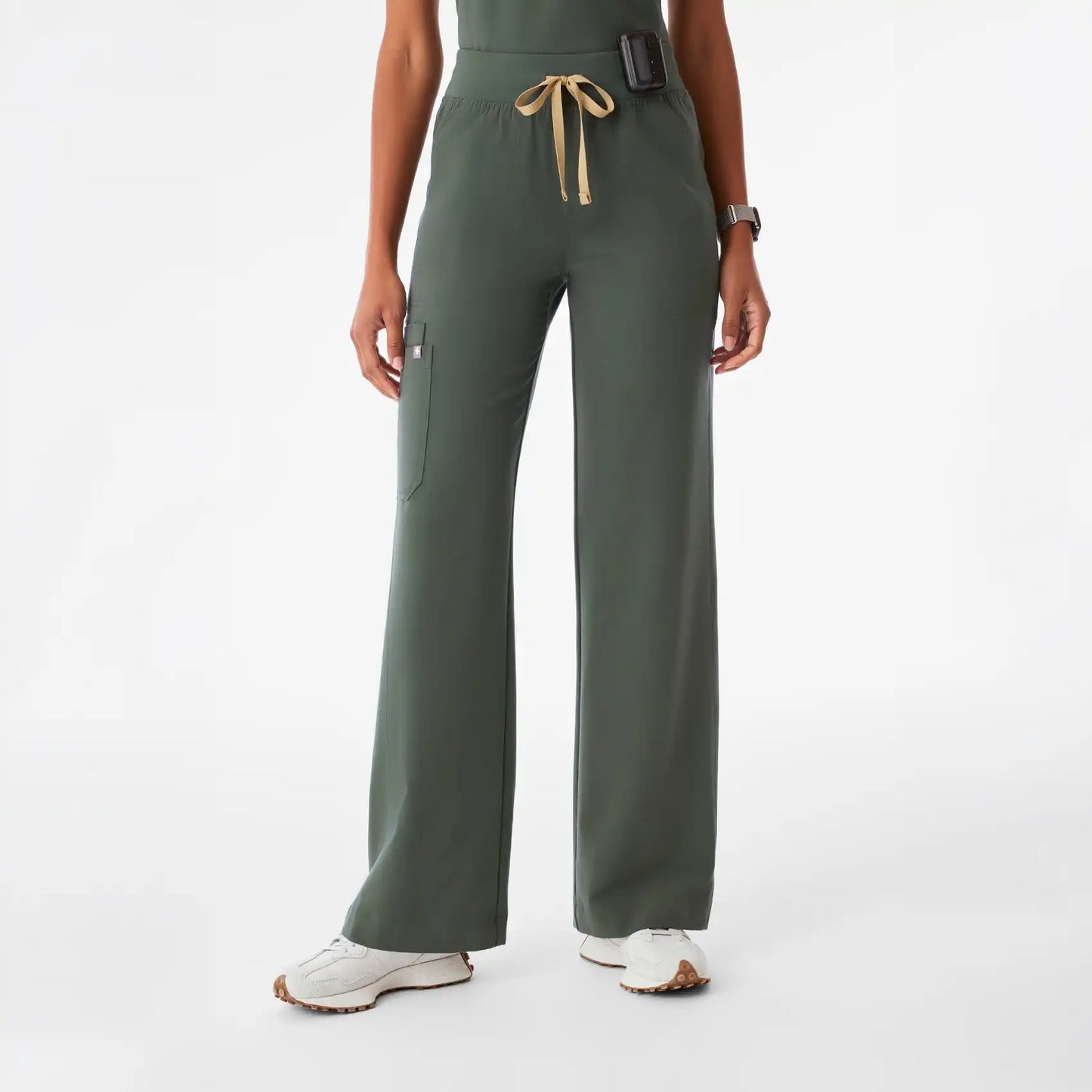 Isabel High-Rise Wide-Leg Scrub Pant
