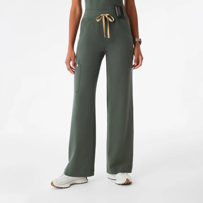 Isabel High-Rise Wide-Leg Scrub Pant