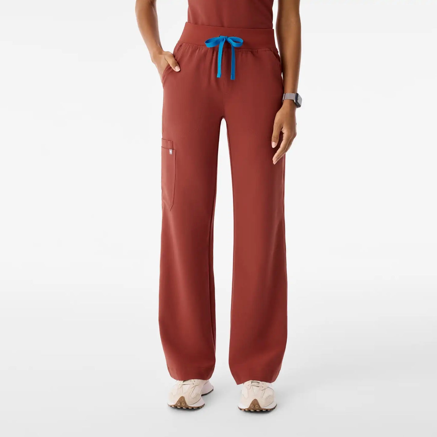 Isabel High-Rise Wide-Leg Scrub Pant