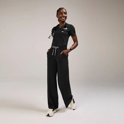 Salina High-Rise Wide-Leg Scrub Pant
