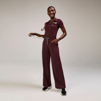 Salina High-Rise Wide-Leg Scrub Pant