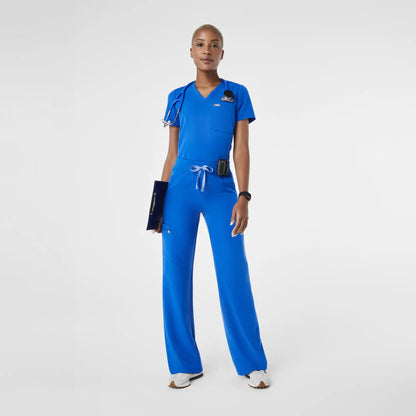 Isabel High-Rise Wide-Leg Scrub Pant