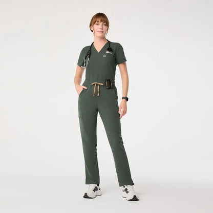 Dowa High-Rise Straight-Leg Scrub Pant